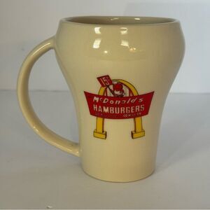 McDonald's Coca Cola Vintage Logo Cream Mug